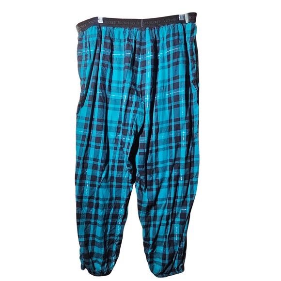 Victorias Secret Metallic Plaid Lounge Pants Size XL - Picture 2 of 4